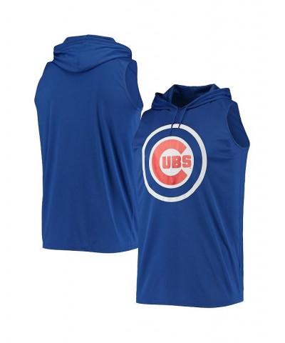 Men's Royal Chicago Cubs Sleeveless Pullover Hoodie $30.15 T-Shirts