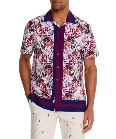 Men's Slim-Fit Performance Stretch Honolulu Short Sleeve Camp Shirt Multi $59.34 Shirts