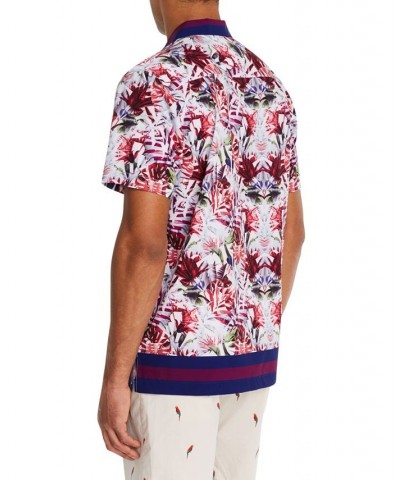 Men's Slim-Fit Performance Stretch Honolulu Short Sleeve Camp Shirt Multi $59.34 Shirts