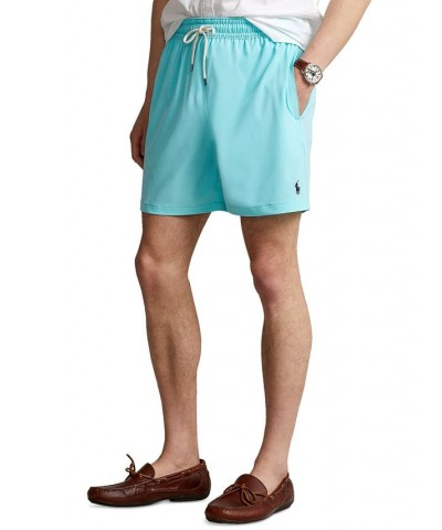 Men's 5-3/4-Inch Traveler Classic Swim Trunks Hammond Blue $43.70 Swimsuits