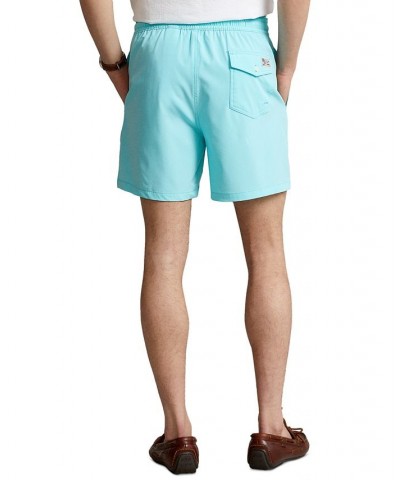 Men's 5-3/4-Inch Traveler Classic Swim Trunks Hammond Blue $43.70 Swimsuits