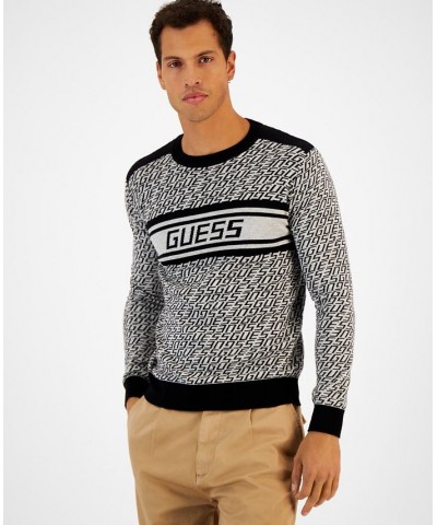 Men's Eco Palmer Logo Jacquard Fleece Crewneck Sweater Multi $25.06 Sweaters