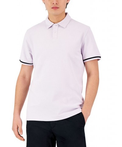 Men's Regular-Fit Tipped Polo Shirt PD08 $12.75 Polo Shirts