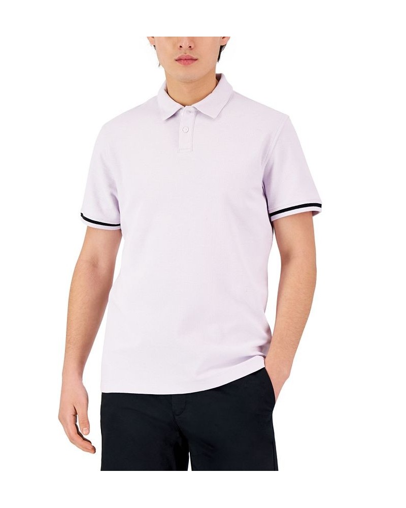 Men's Regular-Fit Tipped Polo Shirt PD08 $12.75 Polo Shirts