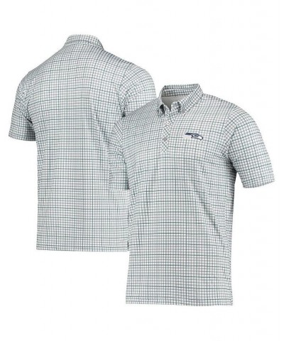 Men's Gray, Navy Seattle Seahawks Deliver Button-Down Polo Shirt $37.60 Polo Shirts