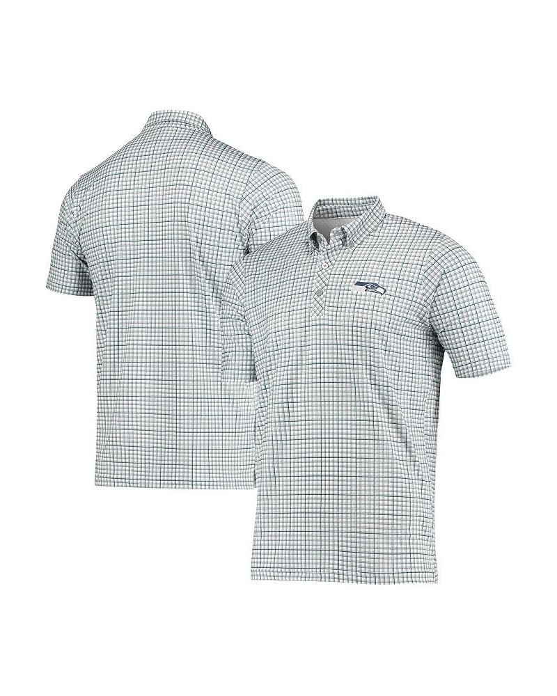 Men's Gray, Navy Seattle Seahawks Deliver Button-Down Polo Shirt $37.60 Polo Shirts