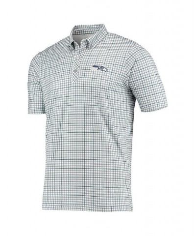 Men's Gray, Navy Seattle Seahawks Deliver Button-Down Polo Shirt $37.60 Polo Shirts