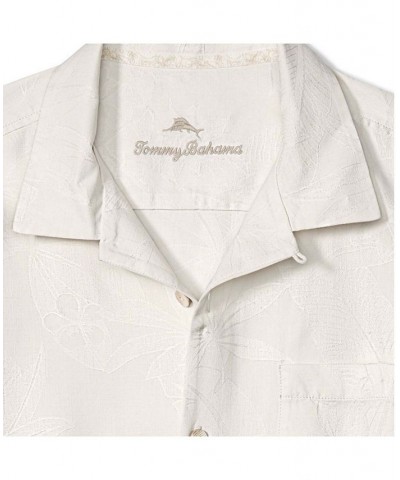 Men's White Stanford Cardinal Al Fresco Tropics Jacquard Button-Up Shirt $35.02 Shirts