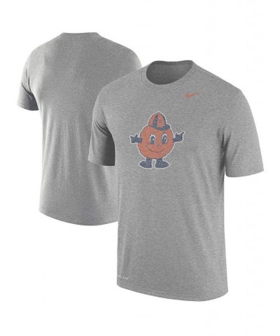 Men's Heathered Gray Syracuse Orange Vintage-Like Logo Performance T-shirt $25.99 T-Shirts