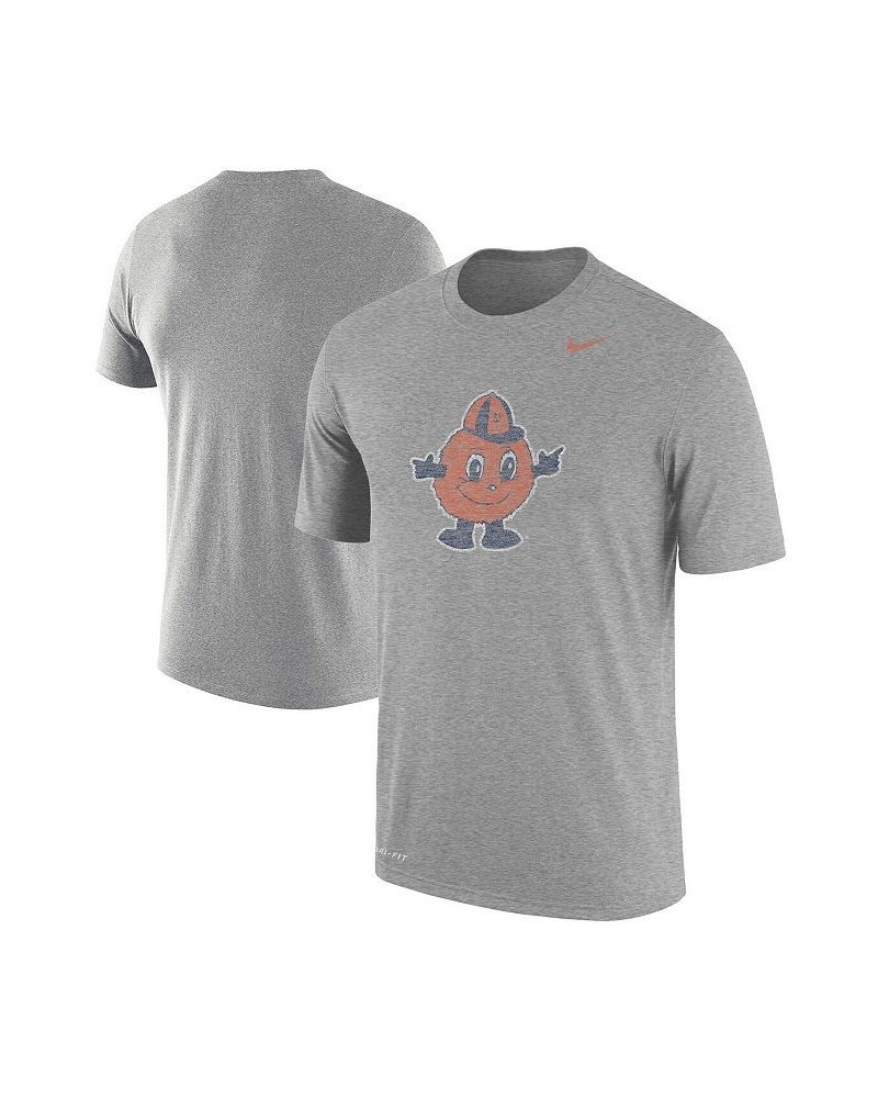 Men's Heathered Gray Syracuse Orange Vintage-Like Logo Performance T-shirt $25.99 T-Shirts