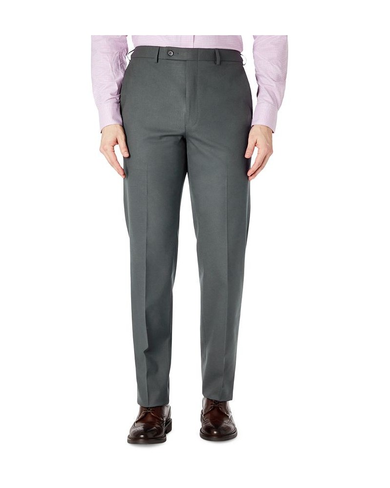 Men's Classic-Fit Solid Flat-Front Dress Pants PD01 $24.75 Pants