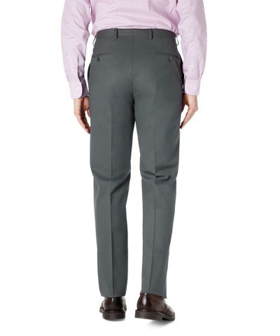 Men's Classic-Fit Solid Flat-Front Dress Pants PD01 $24.75 Pants