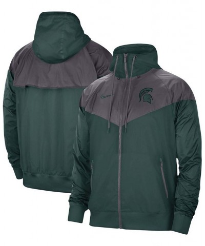 Men's Green Michigan State Spartans Windrunner Full-Zip Jacket $52.90 Jackets