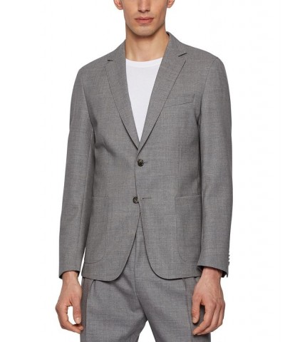 BOSS Men's Slim-Fit Jacket Silver $150.50 Blazers