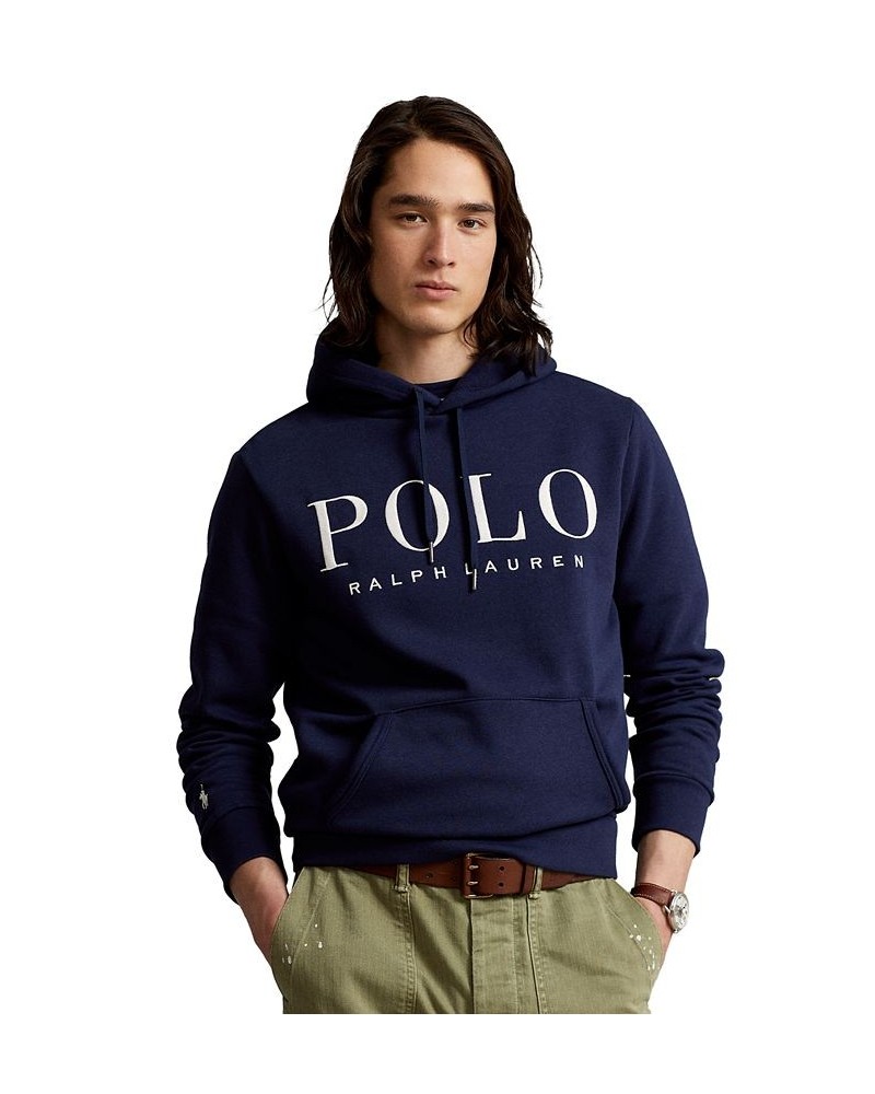 Men's Logo-Embroidered Fleece Hoodie Blue $55.30 Sweatshirt