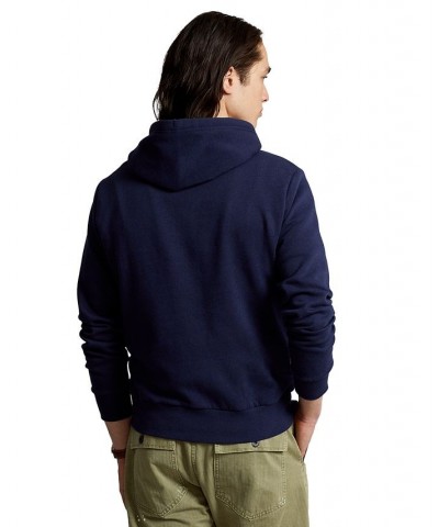 Men's Logo-Embroidered Fleece Hoodie Blue $55.30 Sweatshirt