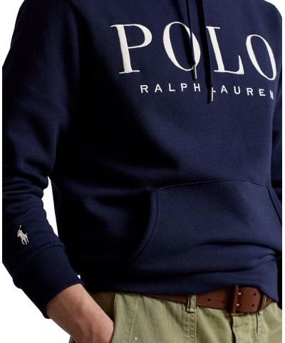 Men's Logo-Embroidered Fleece Hoodie Blue $55.30 Sweatshirt