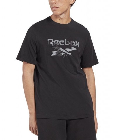 Men's All-Cotton Camo Logo T-Shirt Black $15.81 T-Shirts