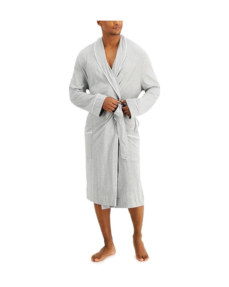 Men's Tipped Robe Gray $16.25 Pajama