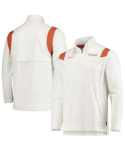 Men's White Texas Longhorns Coach Half-Zip Jacket $33.60 Jackets