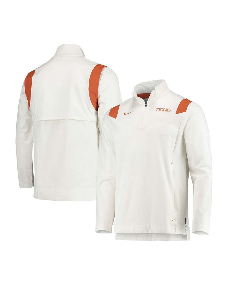 Men's White Texas Longhorns Coach Half-Zip Jacket $33.60 Jackets