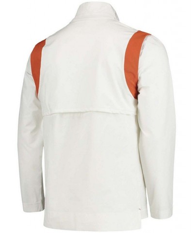 Men's White Texas Longhorns Coach Half-Zip Jacket $33.60 Jackets