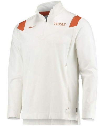 Men's White Texas Longhorns Coach Half-Zip Jacket $33.60 Jackets