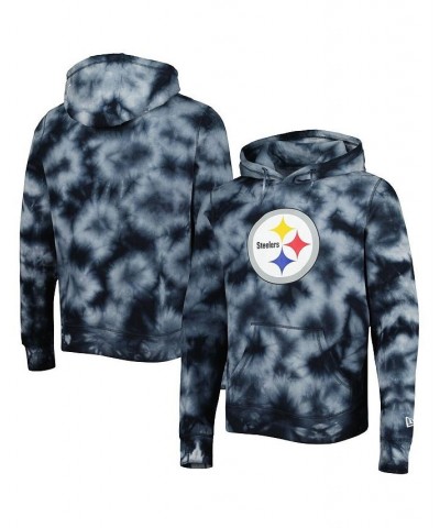 Men's Black Pittsburgh Steelers Team Tie-Dye Pullover Hoodie $47.69 Sweatshirt