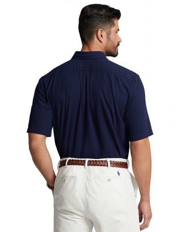 Men's Big & Tall Seersucker Shirt Blue $64.80 Shirts