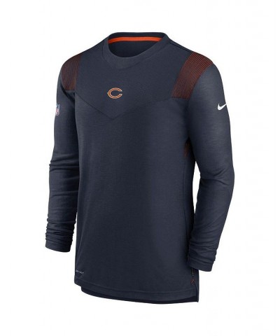 Men's Navy Chicago Bears Sideline Player Uv Performance Long Sleeve T-shirt $26.10 T-Shirts