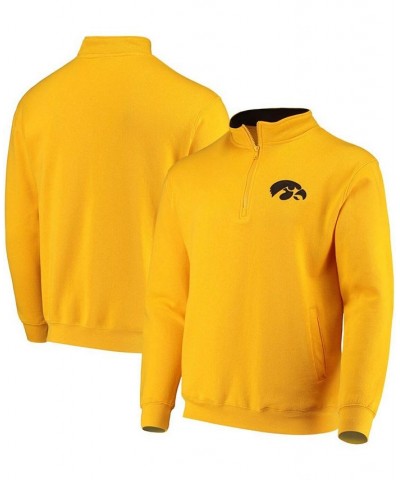 Men's Gold-Tone Iowa Hawkeyes Tortugas Logo Quarter-Zip Jacket $25.20 Sweatshirt