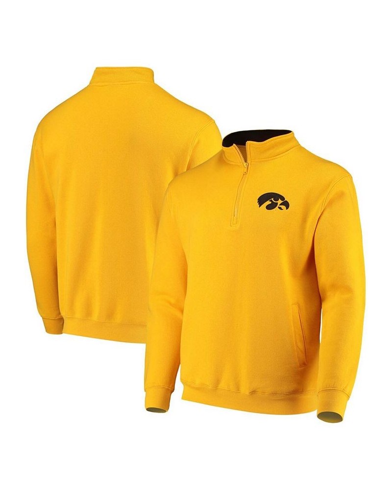 Men's Gold-Tone Iowa Hawkeyes Tortugas Logo Quarter-Zip Jacket $25.20 Sweatshirt