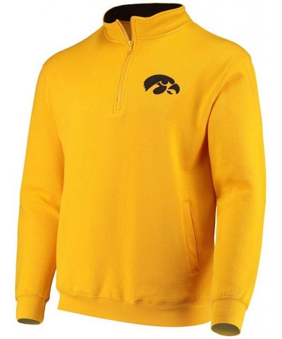 Men's Gold-Tone Iowa Hawkeyes Tortugas Logo Quarter-Zip Jacket $25.20 Sweatshirt