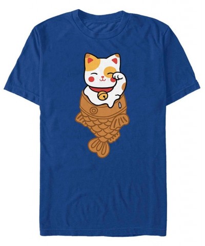 Men's Taiyaki Ice Cat Short Sleeve Crew T-shirt Blue $14.00 T-Shirts