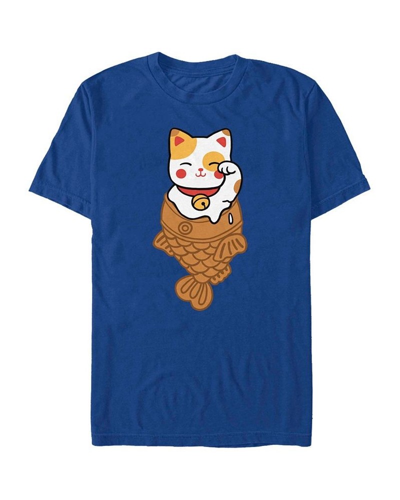 Men's Taiyaki Ice Cat Short Sleeve Crew T-shirt Blue $14.00 T-Shirts