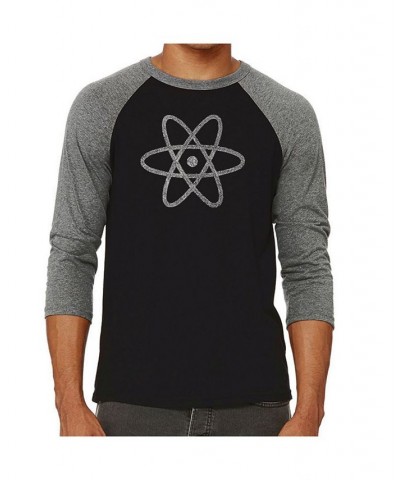 Atom Men's Raglan Word Art T-shirt Gray $22.94 T-Shirts