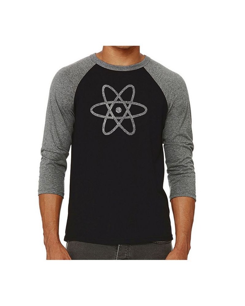 Atom Men's Raglan Word Art T-shirt Gray $22.94 T-Shirts