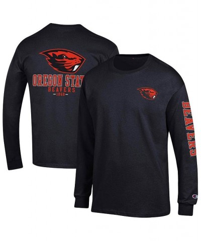 Men's Black Oregon State Beavers Team Stack Long Sleeve T-shirt $24.50 T-Shirts