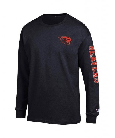 Men's Black Oregon State Beavers Team Stack Long Sleeve T-shirt $24.50 T-Shirts