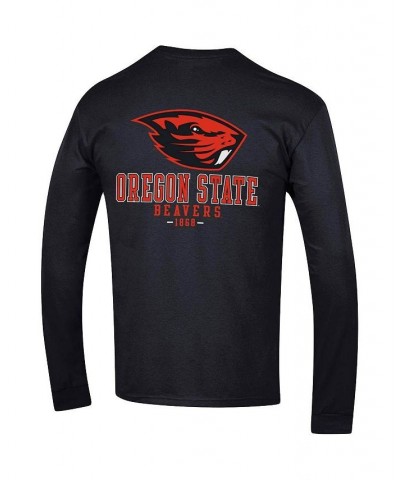 Men's Black Oregon State Beavers Team Stack Long Sleeve T-shirt $24.50 T-Shirts