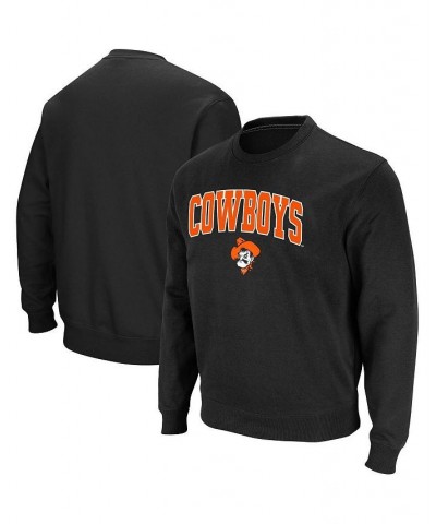 Men's Black Oklahoma State Cowboys Team Arch & Logo Tackle Twill Pullover Sweatshirt $32.99 Sweatshirt