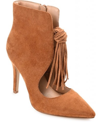 Women's Cameron Stiletto Booties Tan $45.50 Shoes