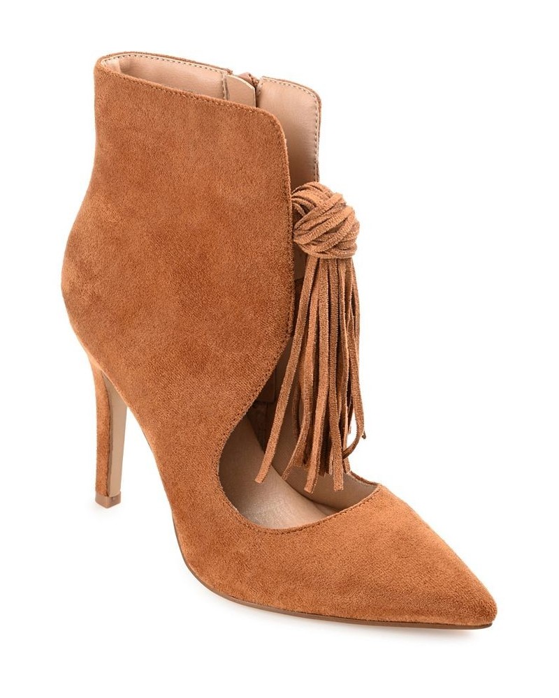 Women's Cameron Stiletto Booties Tan $45.50 Shoes