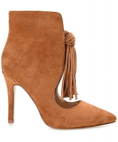 Women's Cameron Stiletto Booties Tan $45.50 Shoes