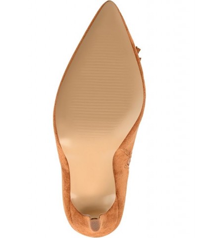 Women's Cameron Stiletto Booties Tan $45.50 Shoes