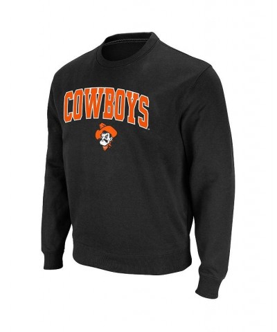 Men's Black Oklahoma State Cowboys Team Arch & Logo Tackle Twill Pullover Sweatshirt $32.99 Sweatshirt