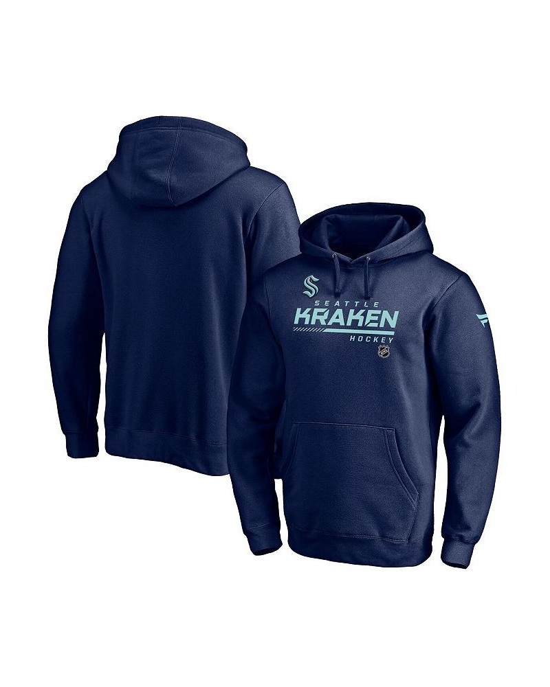 Men's Branded Deep Sea Blue Seattle Kraken Authentic Pro Core Collection Prime Pullover Hoodie $32.47 Sweatshirt