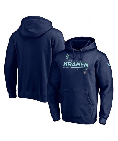 Men's Branded Deep Sea Blue Seattle Kraken Authentic Pro Core Collection Prime Pullover Hoodie $32.47 Sweatshirt