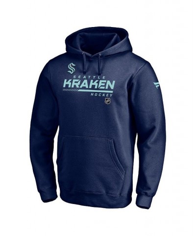 Men's Branded Deep Sea Blue Seattle Kraken Authentic Pro Core Collection Prime Pullover Hoodie $32.47 Sweatshirt