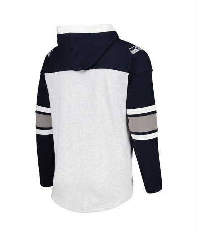 Men's Seattle Seahawks Heather Gray Gridiron Lace-Up Pullover Hoodie $49.20 Sweatshirt